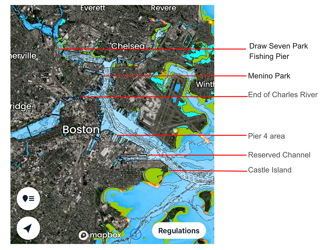 Boston Harbor 2024 — A Shore Angler's Map of the Striper Estuary
